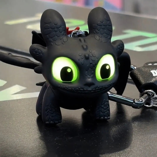 Light-Up Night Fury Dragon Keychain