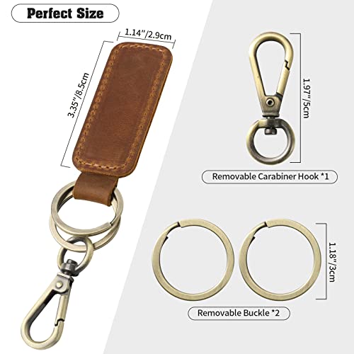 Genuine Leather Car Keychain for Men & Women