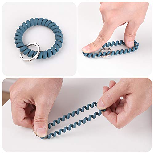 LGEGE 6PCS Stretchable Wrist Keychain