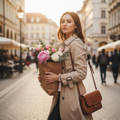 Women’s Silicone Beaded Keychain Wristlet Bangle