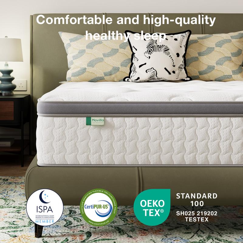 Hybrid Essential Spring Mattress, 20 25cm Thick, Cool Touch & Breathable