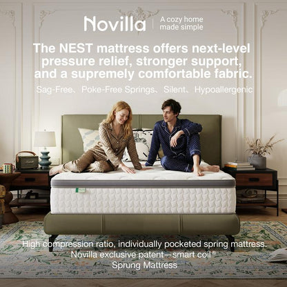Hybrid Essential Spring Mattress, 20 25cm Thick, Cool Touch & Breathable