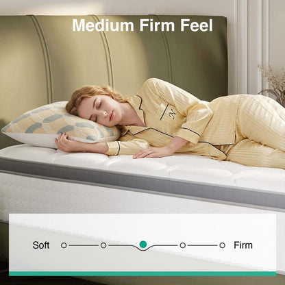 Hybrid Essential Spring Mattress, 20 25cm Thick, Cool Touch & Breathable